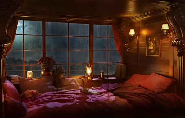 Relax, train, bed, travel