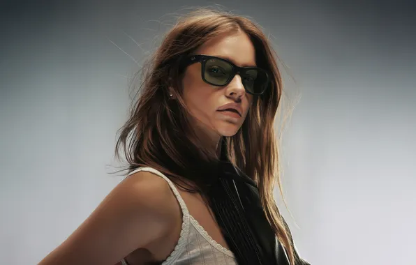 Girl, face, pose, photo, model, hair, portrait, glasses