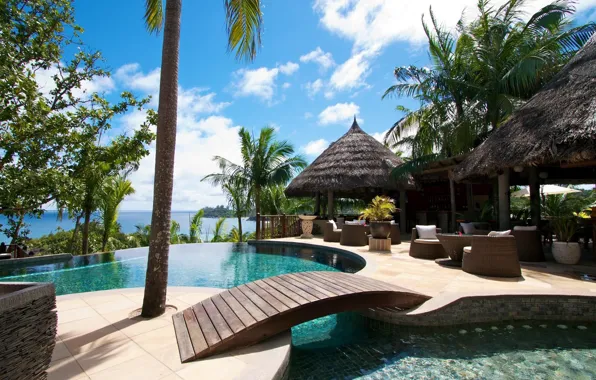 Picture stay, Seychelles, the hotel, the bridge, Bungalow, Bussan, Valmer Resort and Spa
