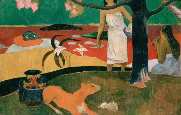 Picture, genre, Paul Gauguin, Eugene Henri Paul Gauguin, Tahitian Pastorals