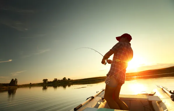 Picture fisherman, fishing, equipment