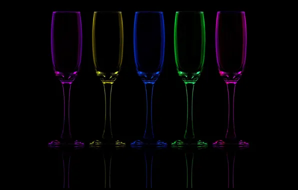 Reflection, color, glasses