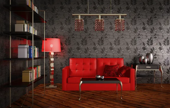 Picture design, living room, Modernity