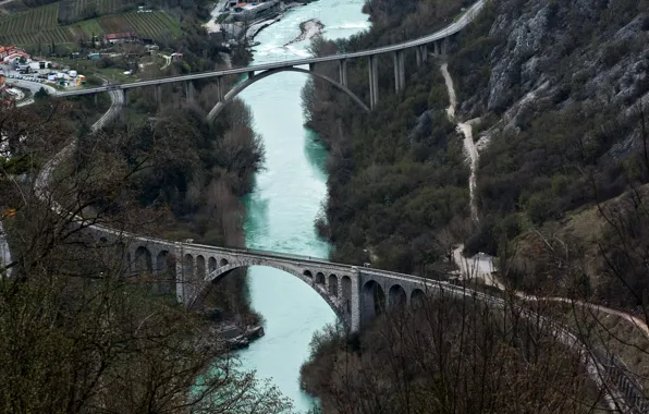 Bridge, river, Nature, river, nature, bridge