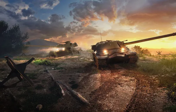 Tank, Game, Is-7, World of tanks, World of Tanks, T110E5, Soviet tank, Wargaming.net