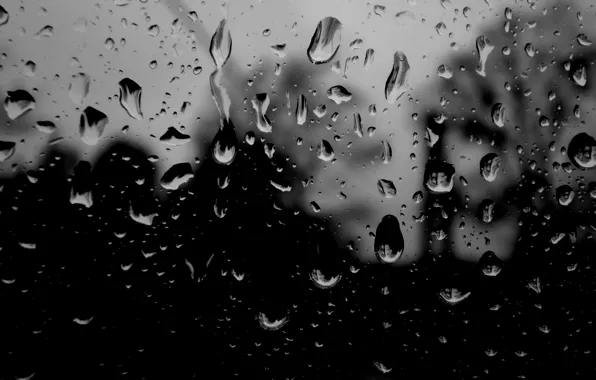 Picture glass, drops, rain, texture