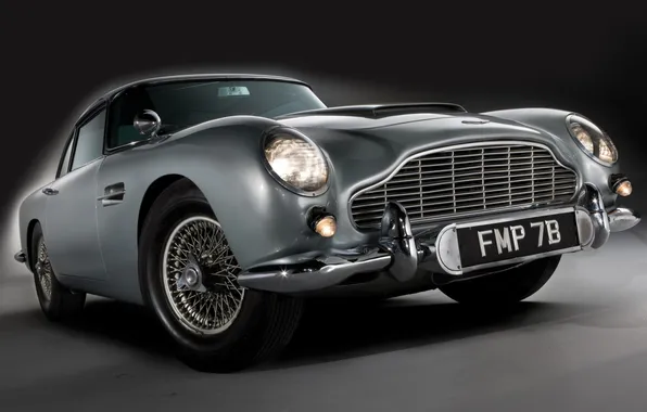 Picture Aston Martin, coupe, twilight, classic, James Bond, the front, Aston Martin, 1964