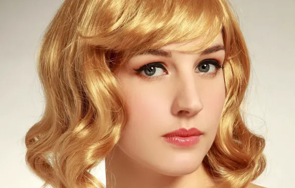 Picture look, girl, portrait, makeup, Golden hair