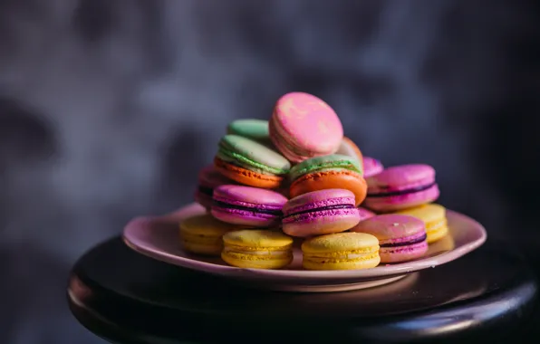 Picture color, colorful, cookies, rainbow, dessert, sweet, cookies, macaron