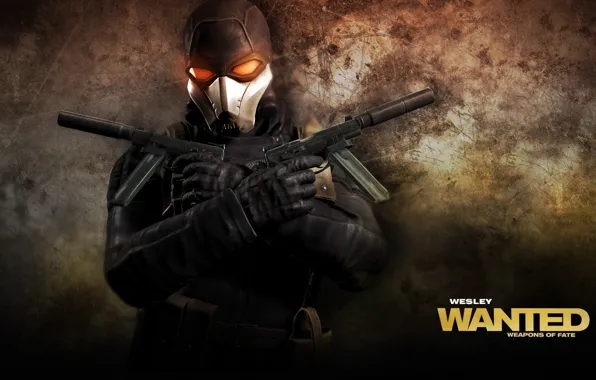 Picture gun, Assassin, man, Weapon, Wanted Weapons of Fate, Mask, Game Wallpaper, Belt