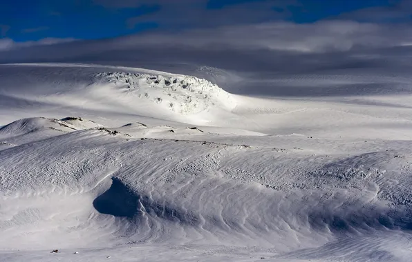 Snow, landscape, mountains