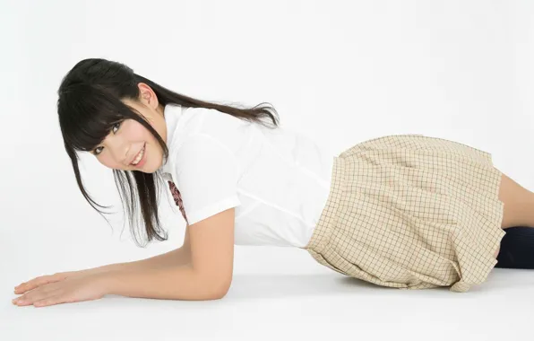 Picture girl, asian, skirt