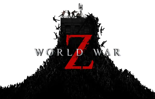 Picture guns, zombies, people, World War Z