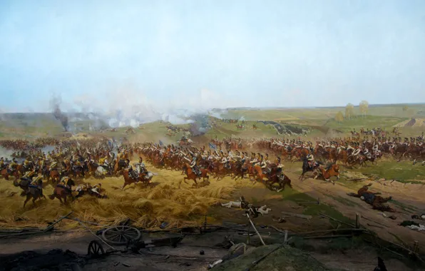 Art, artist, painting, Battle Of Borodino, The battle of Borodino, canvas oil, the battle scenes, …