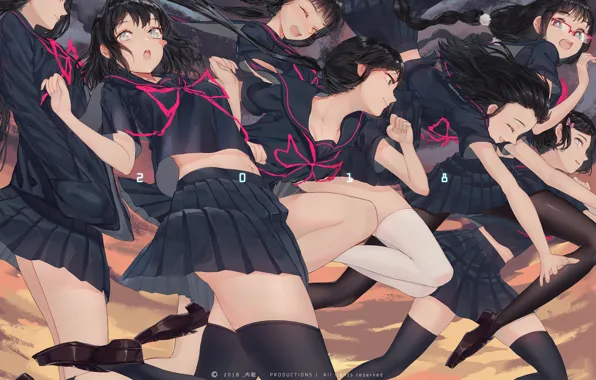 Wallpaper girl, form, schoolgirl