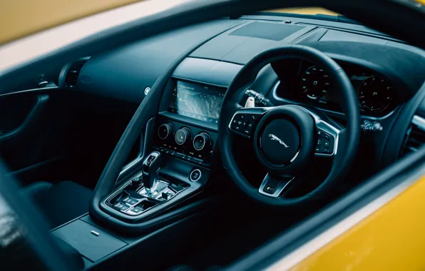Jaguar, F-Type, car interior, Jaguar F-Type R Coupe