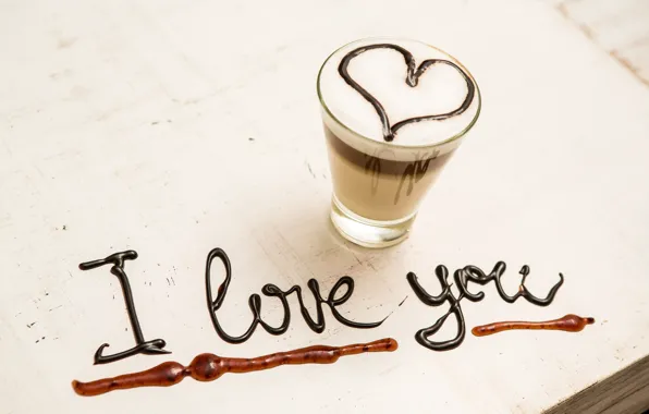 Picture love, heart, coffee, love, I love you, heart, romantic, coffee