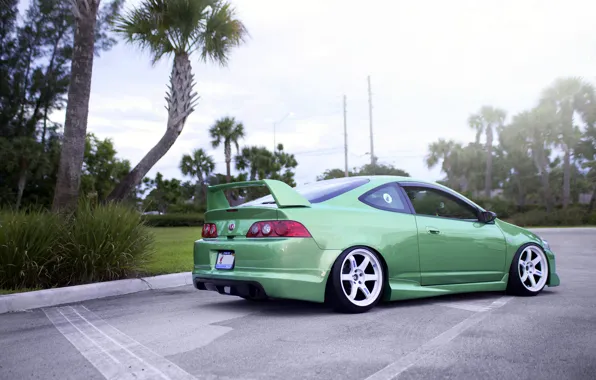 Green, coupe, honda, green, Honda, acura, Integra, integra