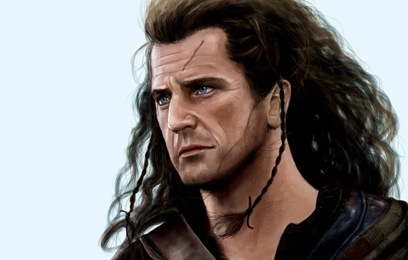 The film, male, brave heart, William Wallace. Mel Gibson