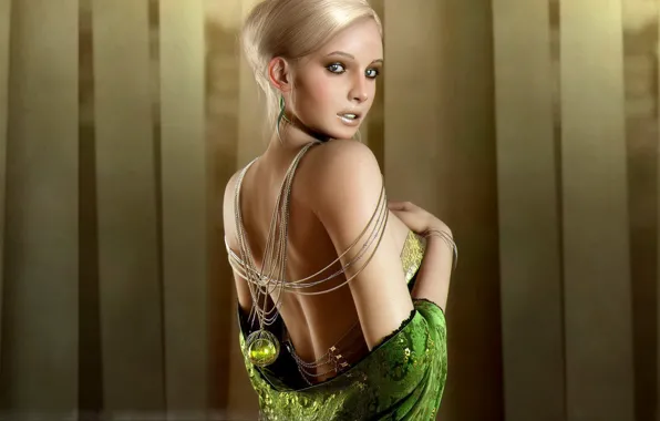 Girl, Chain, Pendant