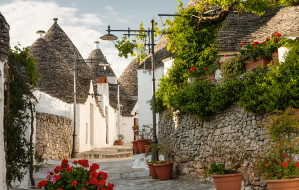 Picture street, Italy, Alberobello, truly