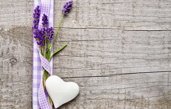 Table, tape, heart, lavender