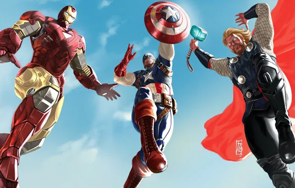 Picture 2012, iron man, Thor, captain America, Chris Evans, the Avengers, Chris Hemsworth, The Avengers