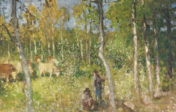 Landscape, picture, Pierre Eugène Montesin, Pierre-Eugene Montezin, Rural Scene