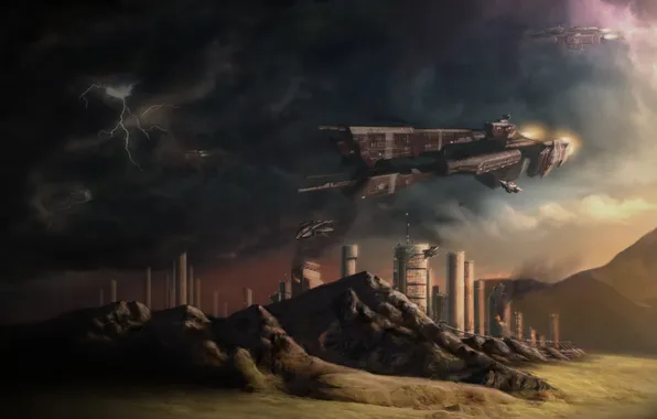 The city, ship, Defense of the City