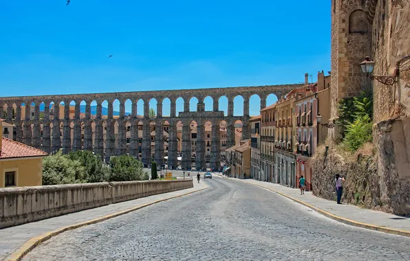 Picture the sky, street, arch, Spain, viaduct