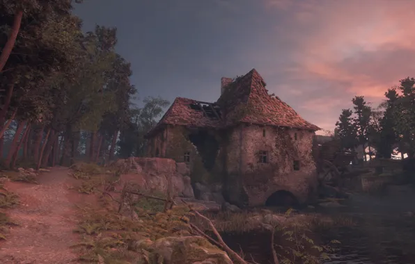 Picture river, mill, water mill, a plague tale: innocence