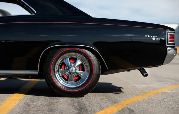 Black, wheel, Chevrolet, side view