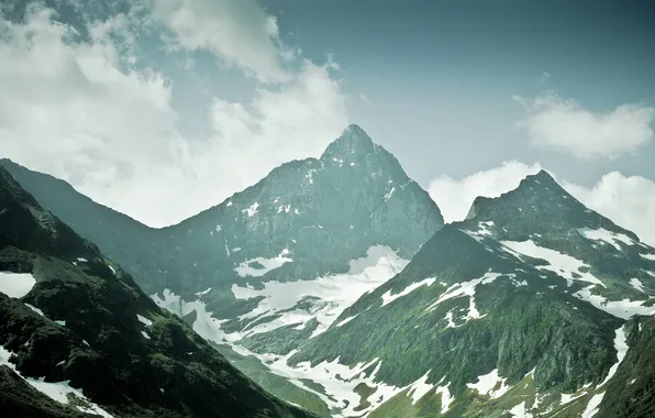 Mountains, Alps, photo filter