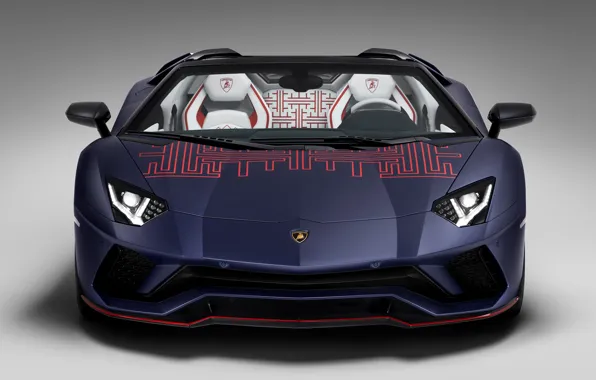 Supercar, convertible, light grey background, sports car, Lamborghini Aventador S, Korean Special Series