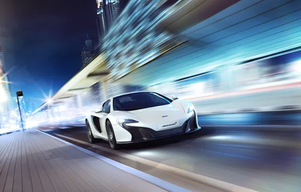 Picture McLaren, City, Speed, White, Spider, Supercar, 650S