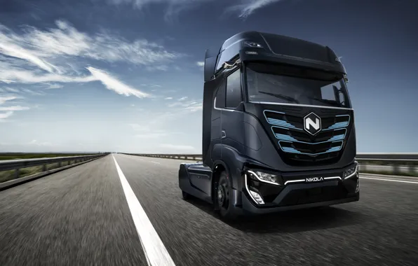 Road, the sky, asphalt, clouds, speed, Germany, truck, Germany