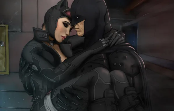 Two, Batman, wound, cat woman