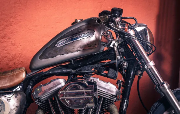 Picture chopper, vintage, motorcycle, Harley-Davidson