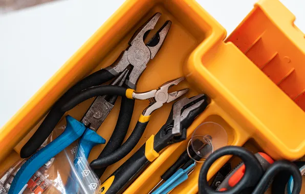 Tools, pliers, tool box