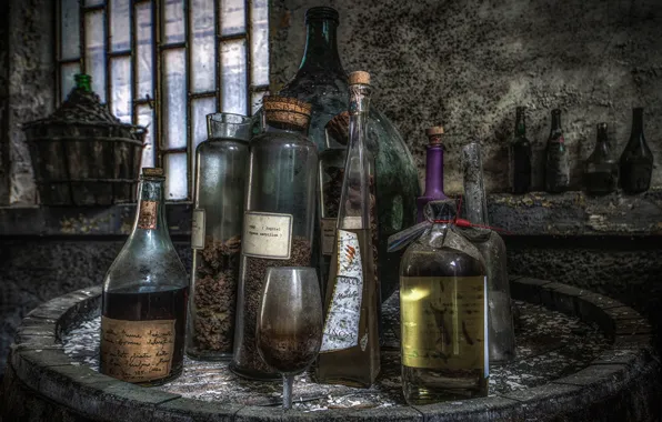 Background, glass, bottle