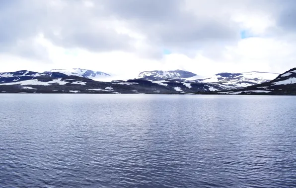 Cold, clouds, snow, landscape, mountains, nature, Norway, fjerde