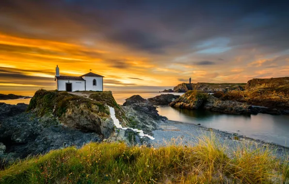Picture rocks, Church, Spain, chapel, The Virgin hermit of Porto