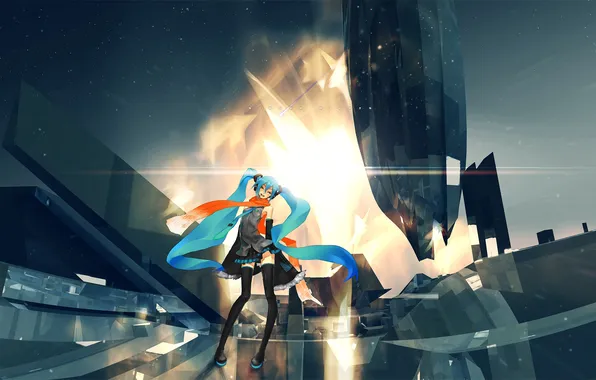 Abstraction, lights, Miku