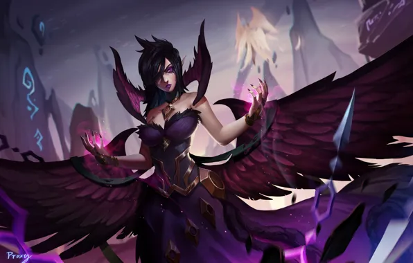 Girl, Magic, Wings, Art, Art, Fiction, League of Legends, Magic