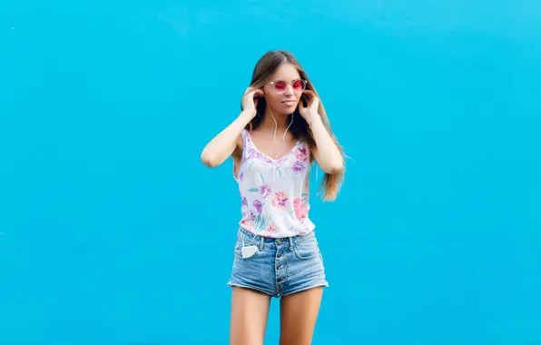 Girl, cute, stylish, portrait, horizontal