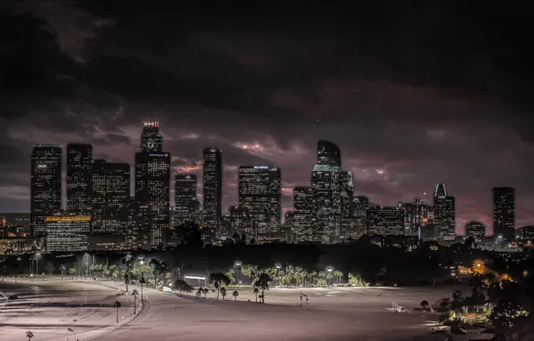Wallpaper night, lights, home, USA, Los Angeles