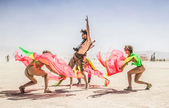 The sky, mountains, people, mood, dance, art, USA, Nevada