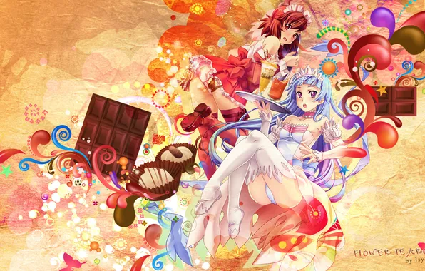 Sexy, girls, chocolate, uniform, wear soon, Nagi, the Keeper, Naked