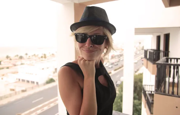 Girl, hat, glasses, girl, woman, Olga Valikova, Olga Vastikova