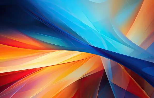 Line, yellow, abstraction, blue, contrast, orange background, blue background, abstract background